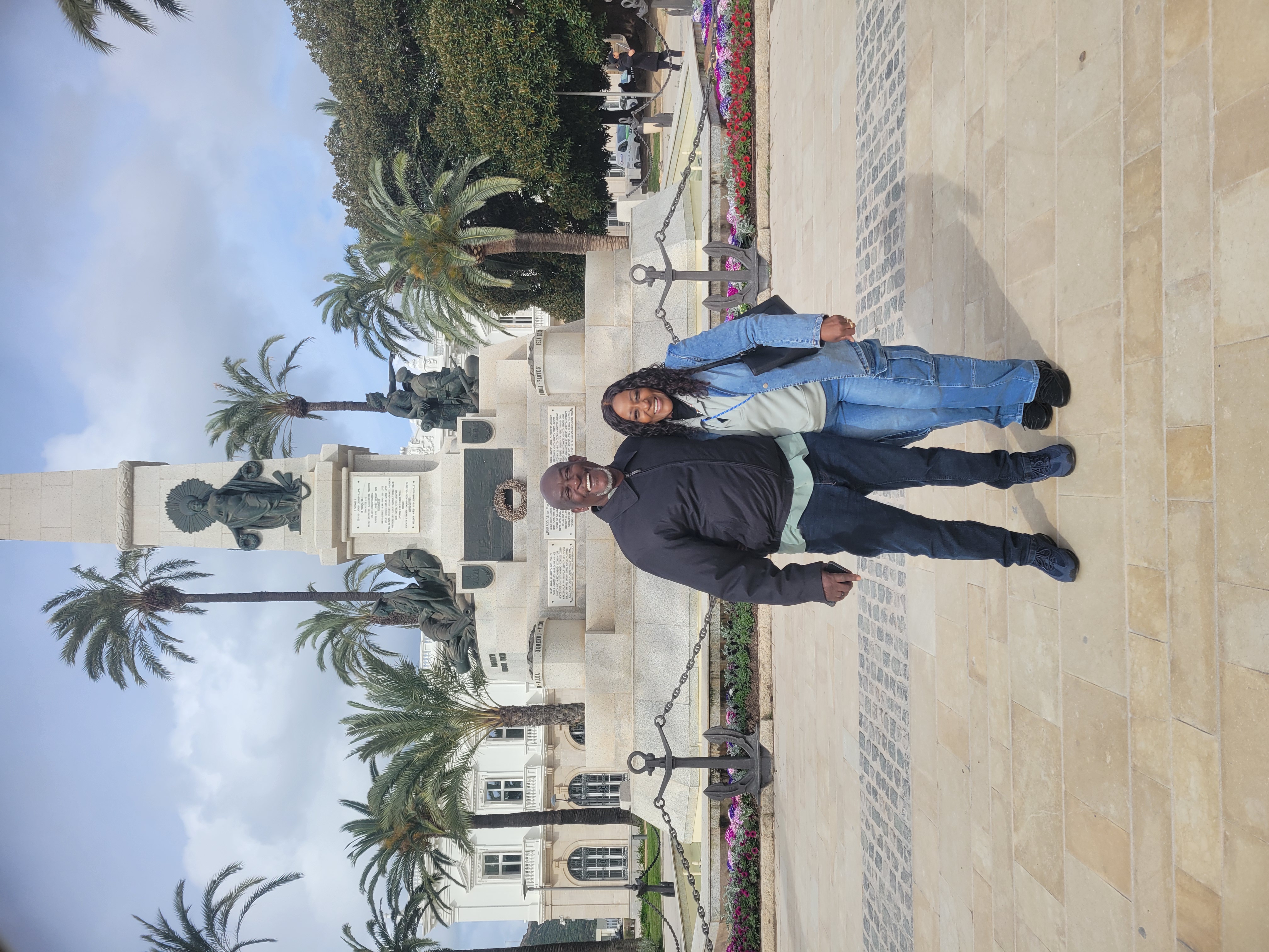 Couple by Monument