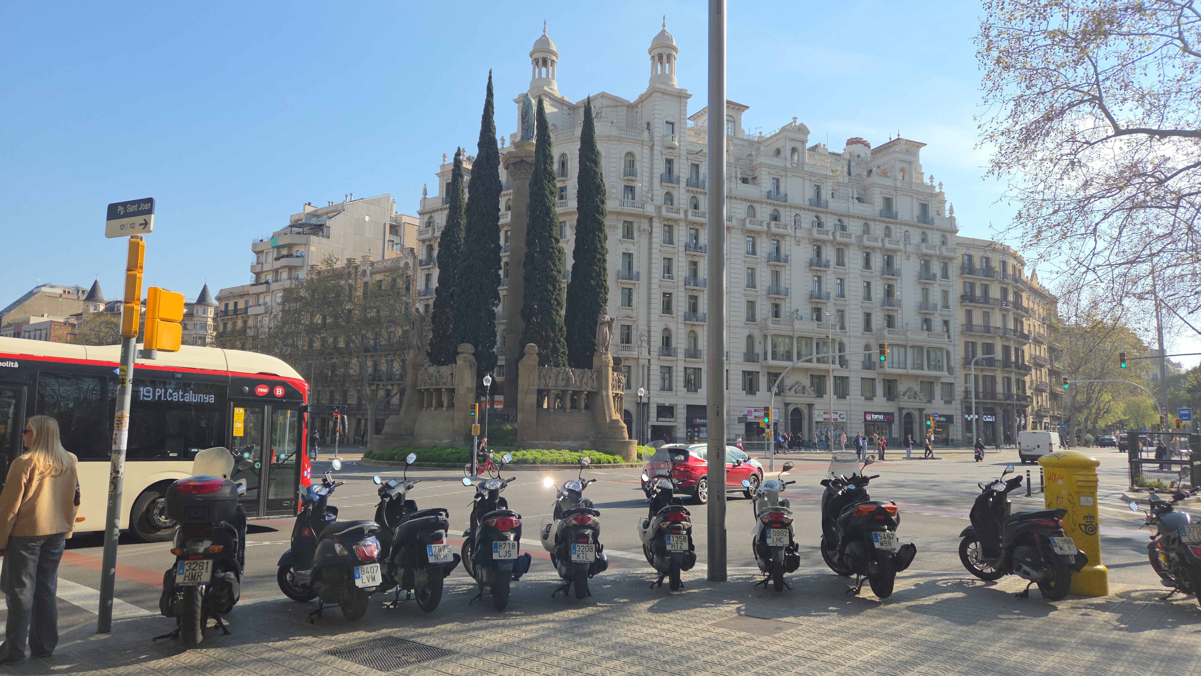 City street with scooters