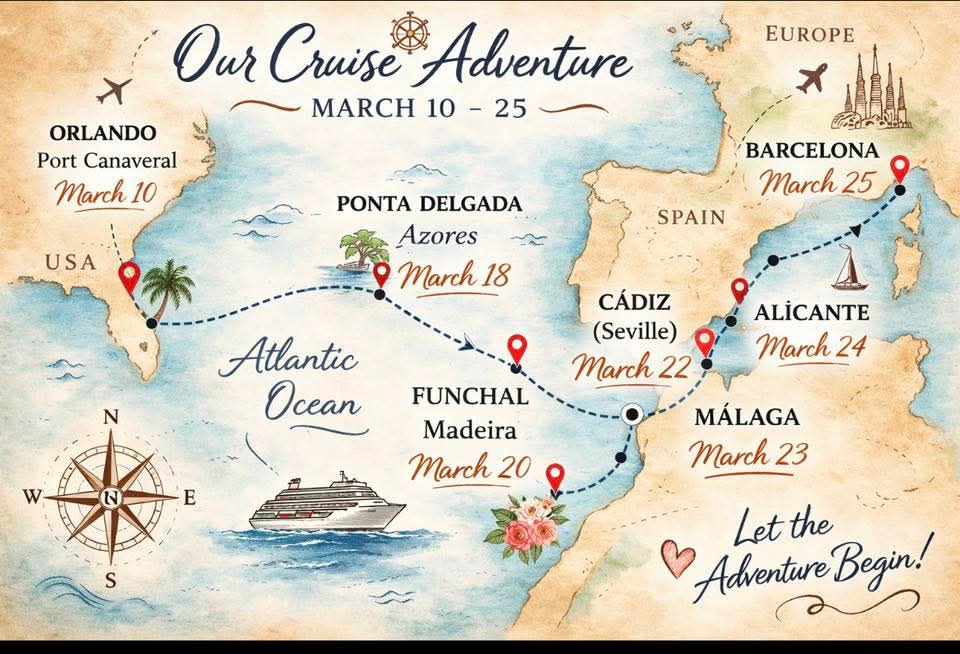 Our Cruise Adventure Map